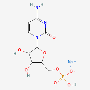 molecular formula C9H13N3NaO8P B12076099 Sodium;[5-(4-amino-2-oxopyrimidin-1-yl)-3,4-dihydroxyoxolan-2-yl]methyl hydrogen phosphate 