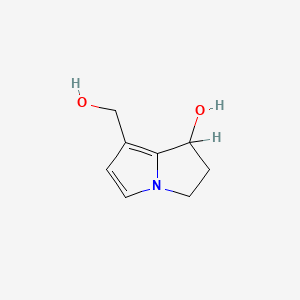 molecular formula C8H11NO2 B1207611 7-(Hydroxymethyl)-2,3-dihydro-1H-pyrrolizin-1-ol CAS No. 26400-45-3