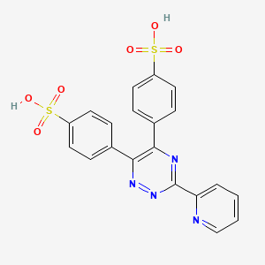 molecular formula C20H14N4O6S2 B1207613 Ferrozine free acid CAS No. 32796-55-7