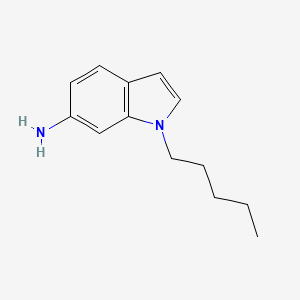 molecular formula C13H18N2 B12076135 1-Pentyl-1H-indol-6-amine 