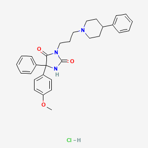 molecular formula C30H34ClN3O3 B1207616 Ropitoin hydrochloride CAS No. 56079-80-2