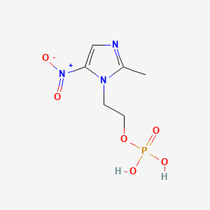molecular formula C6H10N3O6P B1207619 Metronidazole phosphate CAS No. 73334-05-1