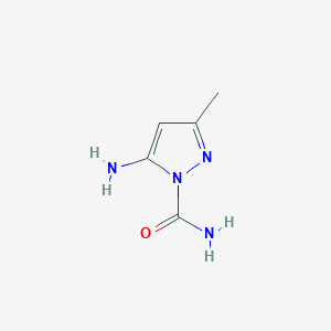 molecular formula C5H8N4O B120762 5-Amino-3-methylpyrazole-1-carboxamide CAS No. 143438-33-9