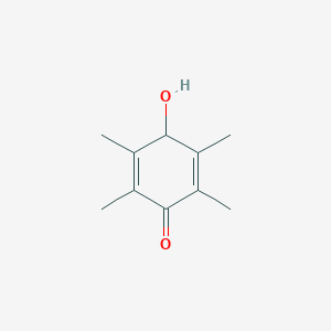 molecular formula C10H14O2 B1207622 2,5-Cyclohexadien-1-one, 4-hydroxy-2,3,5,6-tetramethyl- CAS No. 5664-09-5