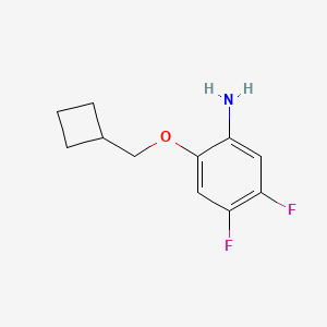 molecular formula C11H13F2NO B12076221 2-(Cyclobutylmethoxy)-4,5-difluoroaniline 