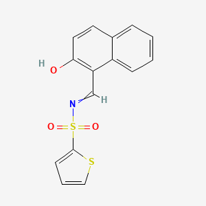 molecular formula C15H11NO3S2 B1207623 N-[(Z)-(2-oxonaphthalen-1-ylidene)methyl]thiophene-2-sulfonamide 