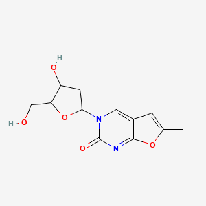 molecular formula C12H14N2O5 B12076231 6-Methyl-3-(beta-D-2-deoxy-ribofuranosyl)furano[2,3-d]pyrimidin-2-one 