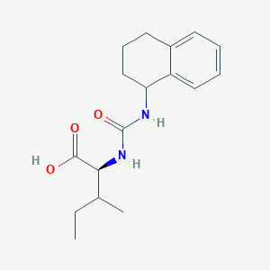 molecular formula C17H24N2O3 B1207625 (2S)-3-methyl-2-[[oxo-(1,2,3,4-tetrahydronaphthalen-1-ylamino)methyl]amino]pentanoic acid 