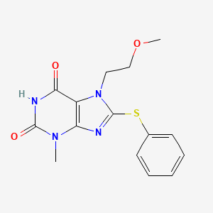 7-(2-Methoxyethyl)-3-methyl-8-(phenylthio)purine-2,6-dione