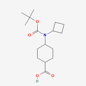 molecular formula C16H27NO4 B12076286 (1r,4r)-4-((Tert-butoxycarbonyl)(cyclobutyl)amino)cyclohexanecarboxylic acid 