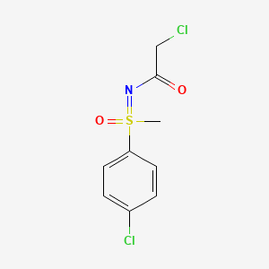 molecular formula C9H9Cl2NO2S B12076339 N1-[1-(4-Chlorophenyl)-1-methyl-1-oxo-lambda6-sulfanylidene]-2-chloroacetamide 