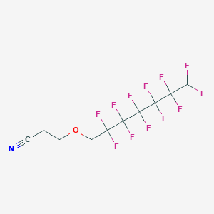 molecular formula C10H7F12NO B12076344 Propanenitrile, 3-[(2,2,3,3,4,4,5,5,6,6,7,7-dodecafluoroheptyl)oxy]- CAS No. 52198-48-8