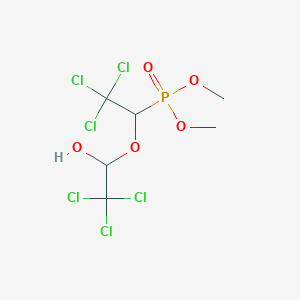 molecular formula C6H9Cl6O5P B1207635 2,2,2-Trichloro-1-(2,2,2-trichloro-1-hydroxyethoxy)ethyl phosphonate CAS No. 69298-90-4