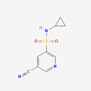 molecular formula C9H9N3O2S B12076355 5-Cyano-N-cyclopropylpyridine-3-sulfonamide 