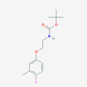 molecular formula C14H20INO3 B12076383 tert-Butyl (2-(4-iodo-3-methylphenoxy)ethyl)carbamate 