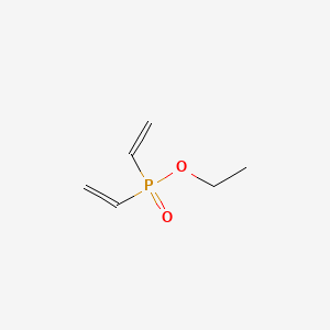 molecular formula C6H11O2P B12076395 Phosphinic acid, diethenyl-, ethyl ester CAS No. 30594-15-1