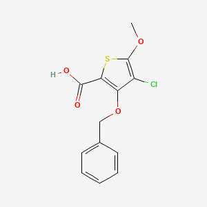 molecular formula C13H11ClO4S B12076434 3-(Benzyloxy)-4-chloro-5-methoxythiophene-2-carboxylic acid 
