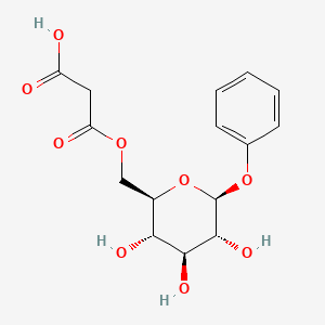 molecular formula C15H18O9 B1207645 4-Phenyl-6-O-malonylglucoside CAS No. 104932-60-7