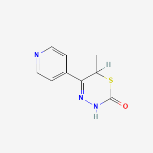 molecular formula C9H9N3OS B1207647 6-Methyl-5-pyridin-4-yl-3,6-dihydro-1,3,4-thiadiazin-2-one CAS No. 123297-52-9