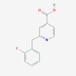 molecular formula C13H10FNO2 B12076472 2-(2-Fluorobenzyl)isonicotinic acid 