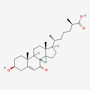 molecular formula C27H42O4 B12076490 (25R)-3beta-hydroxycholest-5-en-7-one-26-oic acid 