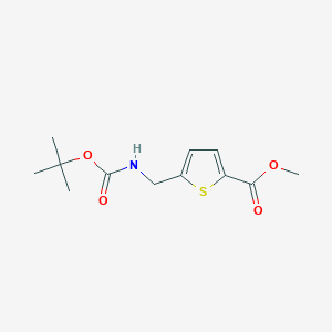 molecular formula C12H17NO4S B12076522 Methyl 5-(((tert-butoxycarbonyl)amino)methyl)thiophene-2-carboxylate 