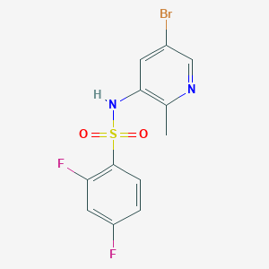 molecular formula C12H9BrF2N2O2S B12076553 N-(5-bromo-2-methylpyridin-3-yl)-2,4-difluorobenzenesulfonamide CAS No. 1083326-22-0