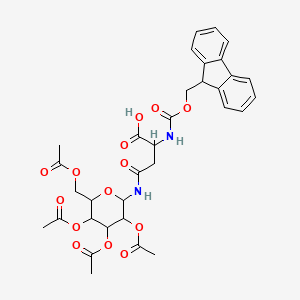 molecular formula C33H36N2O14 B12076558 L-Asparagine,N2-[(9H-fluoren-9-ylmethoxy)carbonyl]-N-(2,3,4,6-tetra-O-acetyl-b-D-glucopyranosyl)- 