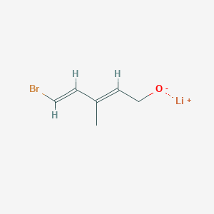 molecular formula C6H8BrLiO B12076570 Lithium (2E,4E)-5-bromo-3-methylpenta-2,4-dien-1-olate 