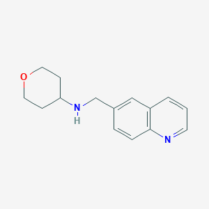 molecular formula C15H18N2O B12076576 N-(quinolin-6-ylmethyl)tetrahydro-2H-pyran-4-amine 