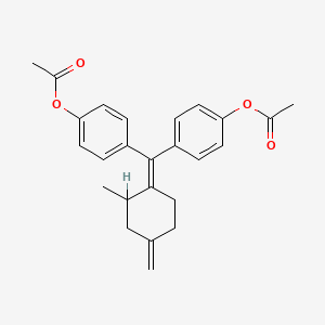 molecular formula C25H26O4 B1207659 Bis(p-acetoxyphenyl)-2-methyl-4-methylidene-cyclohexylidene-methane CAS No. 36415-56-2