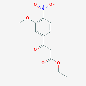 molecular formula C12H13NO6 B12076606 Ethyl 3-(3-methoxy-4-nitrophenyl)-3-oxopropanoate 