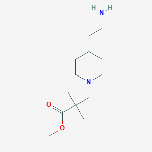molecular formula C13H26N2O2 B12076620 Methyl 3-[4-(2-aminoethyl)piperidin-1-yl]-2,2-dimethylpropanoate 