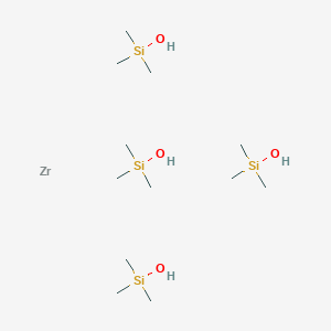 molecular formula C12H40O4Si4Zr B12076624 Silanol, trimethyl-, zirconium(4+) salt 