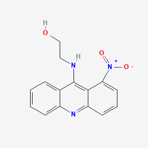 molecular formula C15H13N3O3 B1207663 Ethanol, 2-((1-nitro-9-acridinyl)amino)- CAS No. 81483-73-0