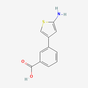 molecular formula C11H9NO2S B12076676 3-(5-Aminothiophen-3-yl)benzoic acid 