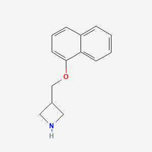molecular formula C14H15NO B12076704 3-[(Naphthalen-1-yloxy)methyl]azetidine 