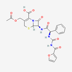 molecular formula C24H22N4O9S B1207673 7-((3-(2-Furoyl)ureido)phenylacetamido)cephalosporanic acid CAS No. 97965-20-3