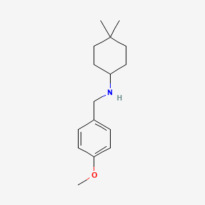 molecular formula C16H25NO B12076760 N-[(4-methoxyphenyl)methyl]-4,4-dimethylcyclohexan-1-amine 