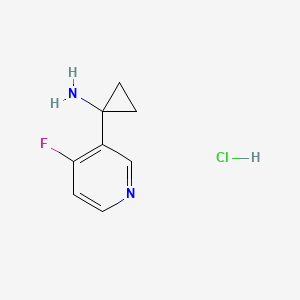 molecular formula C8H10ClFN2 B12076787 1-(4-Fluoro-3-pyridyl)cyclopropanamine hydrochloride 