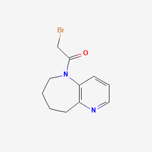 molecular formula C11H13BrN2O B1207679 1-Bromoacetyl-2,3,4,5-tetrahydro-1H-pyrido(3,2-b)azepine CAS No. 69435-48-9
