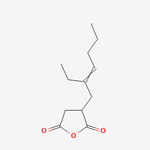 molecular formula C12H18O3 B1207686 3-(2-Ethylhex-2-enyl)oxolane-2,5-dione 