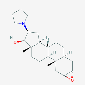 2a,3a-Epoxy-16b-(1-pyrrolidinyl)-5a-androstan-17b-ol