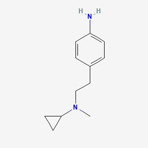 molecular formula C12H18N2 B12076903 4-{2-[Cyclopropyl(methyl)amino]ethyl}aniline 