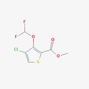 molecular formula C7H5ClF2O3S B12076913 Methyl 4-chloro-3-(difluoromethoxy)thiophene-2-carboxylate 