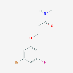 molecular formula C10H11BrFNO2 B12076960 3-(3-Bromo-5-fluorophenoxy)-N-methylpropanamide 