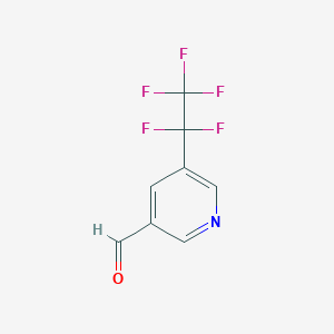 molecular formula C8H4F5NO B12077015 5-(Pentafluoroethyl)nicotinaldehyde 
