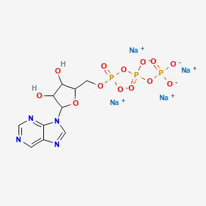 molecular formula C10H11N4Na4O13P3 B12077016 Purine riboside-5'-triphosphate 