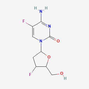 molecular formula C9H11F2N3O3 B12077026 2',3'-Dideoxy-3',5-difluorocytidine 