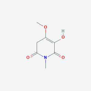 molecular formula C7H9NO4 B1207704 5-Hydroxy-4-methoxy-1-methylpyridine-2,6(1H,3H)-dione CAS No. 92446-30-5